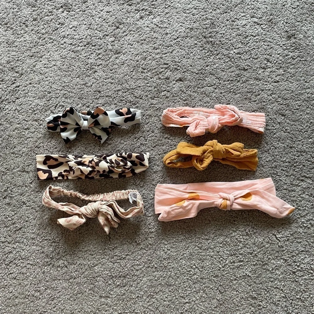 Set Of 6 Assorted Pattern Girls Infant Toddler Headbands